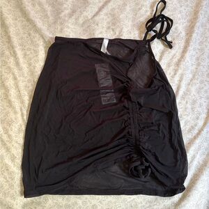 Black Sheer Ruched skirt